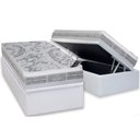 Ver imagem 1 de Cama Box Baú Solteiro: Colchão Molas Pocket Ensacadas Castor Super Luxo Látex Plush + Base Crc