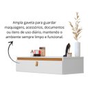 Ver imagem 6 de Console Suspenso Diana Minimalista Versátil Gaveta Espaçosa:branco/freijó