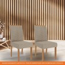 Ver imagem 5 de Cadeira para Mesa de Jantar Jogo de 2 Cadeiras Mdf Clarice Wood Cimol Madeira/bege