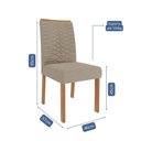 Ver imagem 3 de Cadeira para Mesa de Jantar Jogo de 2 Cadeiras Mdf Clarice Wood Cimol Madeira/bege