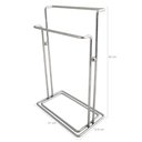 Ver imagem 2 de Toalheiro Suporte Duplo Porta Toalhas de Lavabo Banheiro