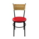 Ver imagem 3 de 2 Cadeiras Pretas para Cozinha Viena Palha:Vermelho