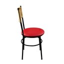 Ver imagem 5 de 2 Cadeiras Pretas para Cozinha Viena Palha:Vermelho