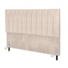 Cabeceira Cama Casal Queen Size 160cm Lídia Suede e Frame Bege - 1