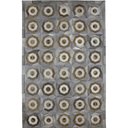 Ver imagem 1 de Tapete de Couro Legítimo Geométrico - 1.85x2.90 - Cinza Médio/cinza Tan - 250526094907