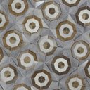 Ver imagem 2 de Tapete de Couro Legítimo Geométrico - 1.85x2.90 - Cinza Médio/cinza Tan - 250526094907