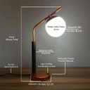 Ver imagem 3 de Abajur de Mesa Inclinado Interruptor Globo Vidro 12cm Lampada Branco Frio Decoração Casa