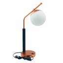 Ver imagem 5 de Abajur de Mesa Inclinado Interruptor Globo Vidro 12cm Lampada Branco Frio Decoração Casa