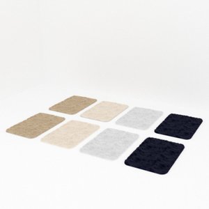 Kit Jogo 8 Tapetes 60 X 40 Cm Peludo Banheiro Porta