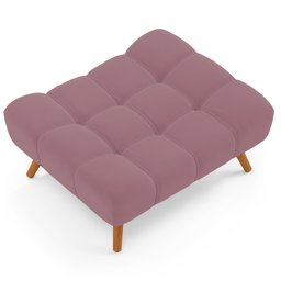 Puff Pet Cama Estofada para Cachorro Sofia L02 Suede Rosê - Inoviza - 3