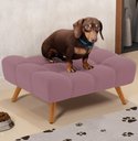 Ver imagem 2 de Puff Pet Cama Estofada para Cachorro Sofia L02 Suede Rosê - Inoviza
