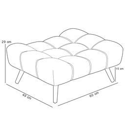 Puff Pet Cama Estofada para Cachorro Sofia L02 Suede Rosê - Inoviza - 5