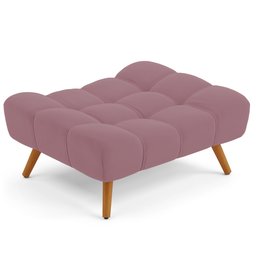 Puff Pet Cama Estofada para Cachorro Sofia L02 Suede Rosê - Inoviza - 1