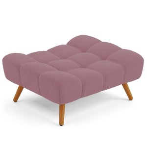 Puff Pet Cama Estofada para Cachorro Sofia L02 Suede Rosê - Inoviza