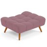 Puff Pet Cama Estofada para Cachorro Sofia L02 Suede Rosê - Inoviza - 1
