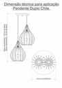 Ver imagem 3 de Luminária Teto Lustre pendente balcão cozinha sala duplo:Chocolate