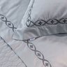 Jogo de Cama Casal Padrão 400 Fios Egípcio 100% Algodão Cinza 4 Peças - 4