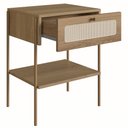 Ver mais imagens de Cabeceira Solteiro 90cm e Mesa 1 Gaveta Arlo A10 Hanover/dourado - Mpozenato