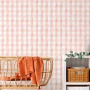 Ver imagem 2 de Papel de Parede Adesivo Xadrez Rose Lavável Fosco 3m