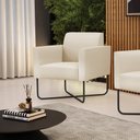 Ver imagem 2 de Poltrona Base X Industrial Preto Marisa Corino Bege D03 - D'Rossi