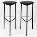 Ver imagem 4 de Kit 2 Banquetas Altas Triangular Metal Estilo Industrial Gourmet