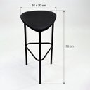 Ver imagem 3 de Kit 2 Banquetas Altas Triangular Metal Estilo Industrial Gourmet