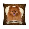Kit 1 Almofada 40x40 E 1 Travesseiro Cachorro Spitz Alemão - 1