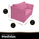 Ver imagem 2 de Namoradeira Lisboa 2 Lugares Salão Suede Rose