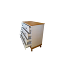 Ver imagem 2 de Cômoda Provença Madeira Maciça/mdf 4 Gavetas Branco / Mel