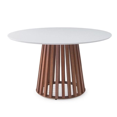 Mesa de Jantar Redonda Safira de Madeira de 100 a 120 Cm 120cm Pinhao