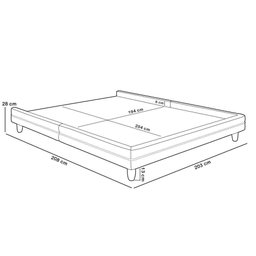 Cama Casal King Base Box Pés Madeira 203cm Suném P05 Veludo Bege - Lyam Decor - 5