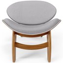 Ver imagem 5 de Kit 4 Poltronas Decorativa Orgânica Sala Living Kadosh L02 Linho Cinza