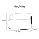 Ver imagem 4 de Sofá 2 Lugares Beatriz com Composê Corino Preto Suede Branco - Vallisa Decor