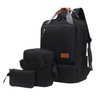 Kit 3 Itens Mochila Bolsa Versátil Notebook ou Escritório:preto - 1