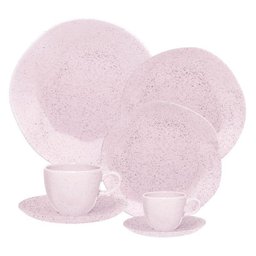 Aparelho de Jantar Chá E Café 42 Pçs Oxford Ryo Pink Sand - 1