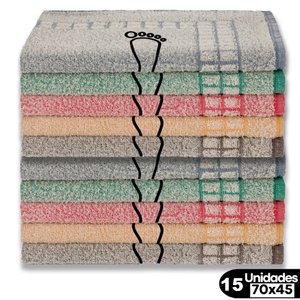 Kit 15 Piso Atoalhado Estampa Pézinho 45x70 Beka