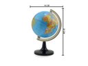 Ver imagem 2 de KIT Globo Terrestre 14cm Giratório Mapa Mundi em Português Escolar Base Preta Removível Cor:Azul