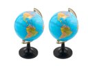 Ver imagem 1 de KIT Globo Terrestre 14cm Giratório Mapa Mundi em Português Escolar Base Preta Removível Cor:Azul
