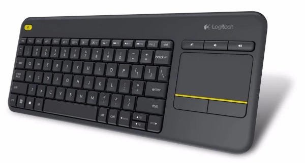 Teclado Logitech Wireless Touchpad Preto K400 Plus Tv - 4