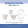 Assento Sanitário Tampa de Vaso Branco Resina Poliester Optima para Bacia Sensea - 3