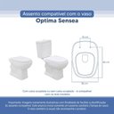 Ver imagem 3 de Assento Sanitário Tampa de Vaso Branco Resina Poliester Optima para Bacia Sensea