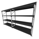 Ver imagem 1 de Mini Porta Pallet 200 Kg por Nivel Inicial + Continuação com 4 Niveis Preto com Mdf Preto