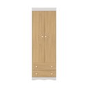 Ver imagem 7 de Guarda-roupa Infantil 62cm 2 Portas e 2 Gavetas Realeza Multimóveis Mp4451 Branco/madeirado Branco/