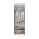 Ver imagem 5 de Guarda-roupa Infantil 62cm 2 Portas e 2 Gavetas Realeza Multimóveis Mp4451 Branco/madeirado Branco/