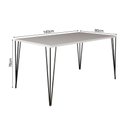 Ver imagem 2 de Mesa De Jantar Retangular Tampo De Madeira 140X80Cm Branco
