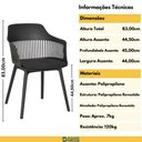 Ver imagem 3 de Cadeira de Jantar Estofada Marcela - Preto