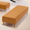 Ver imagem 2 de Puff Decorativo Sala de Estar Bali W01 Pés Palito 170x60cm Couríssimo Whisky - Lyam Decor
