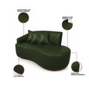 Ver imagem 3 de Sofá 2 Lugares Orgânico 140 Cm Morgan Sintético Pu Verde D03 - D’Rossi