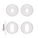 Ver imagem 2 de Jogo de Roseta Externa Redonda Inox Polido Sm- Rr1 Ixp Pado