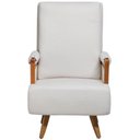 Ver imagem 3 de Poltrona de Amamentação Fixa Pés Manu Líria D02 Linho Off White B-410 - Lyam Decor